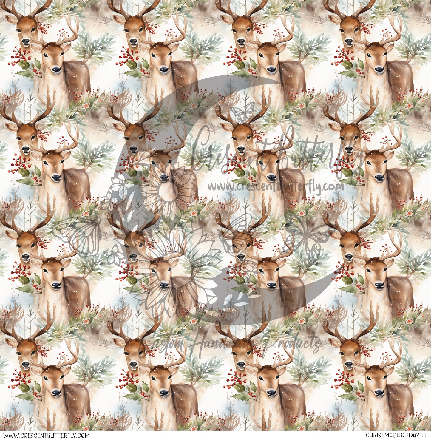 Christmas Holiday 11 Printed Vinyl Sheet/Wrap