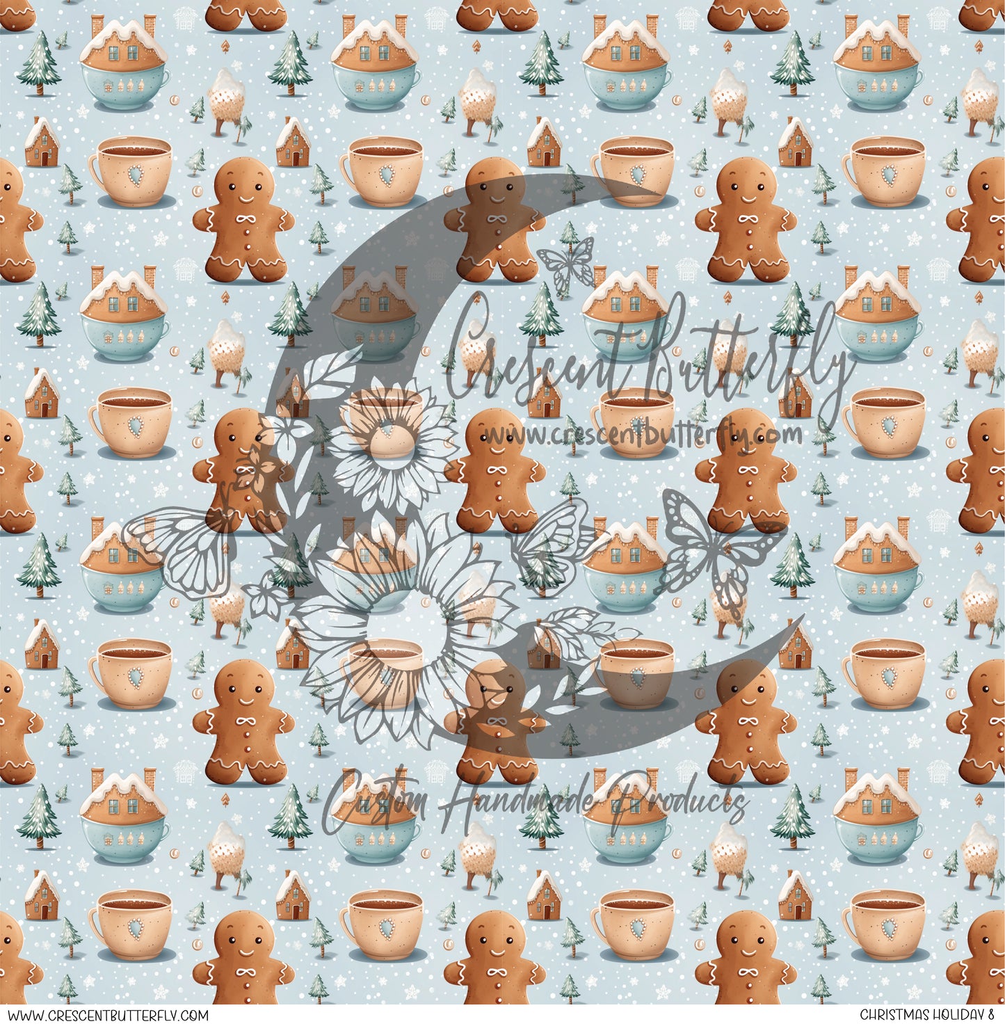 Christmas Holiday 8 Printed Vinyl Sheet/Wrap