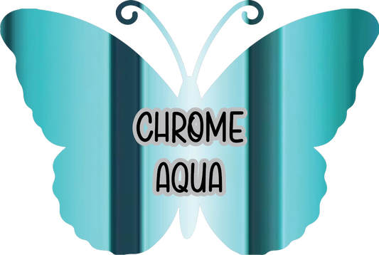 Chrome Aqua Pre-Cut Pinstripe Vinyl Sheet