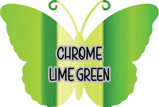 Chrome Lime Green Pre-Cut Pinstripe Vinyl Sheet
