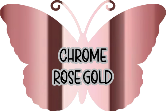 Chrome Rose Gold Pre-Cut Pinstripe Vinyl Sheet