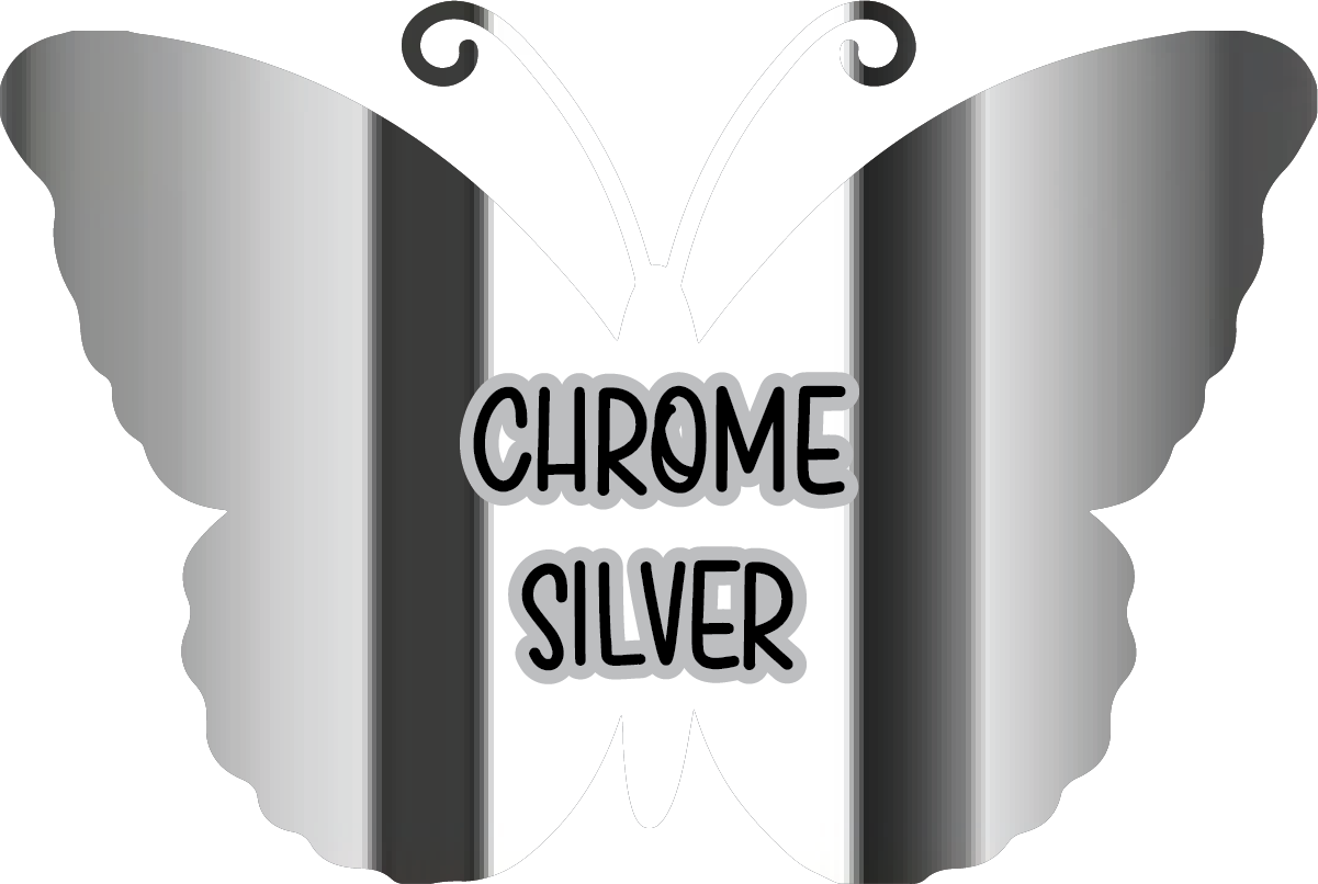 Chrome Silver Pre-Cut Pinstripe Vinyl Sheet