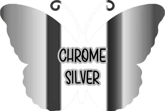 Chrome Silver Pre-Cut Pinstripe Vinyl Sheet