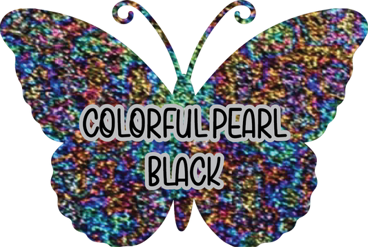 Colorful Pearl Black Pre-Cut Pinstripe Vinyl Sheet