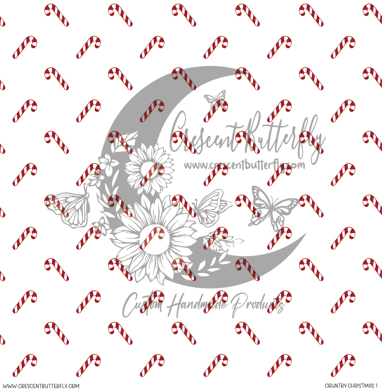 Country Christmas 1 Printed Vinyl Sheet/Wrap