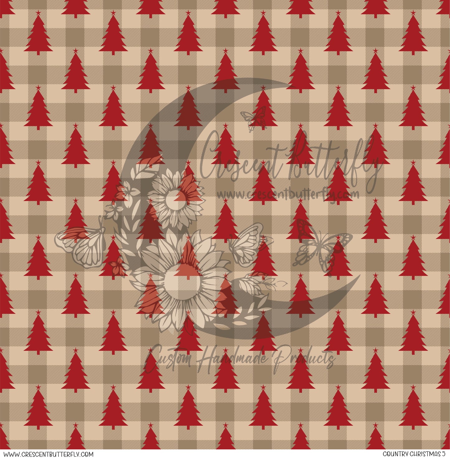 Country Christmas 5 Printed Vinyl Sheet/Wrap