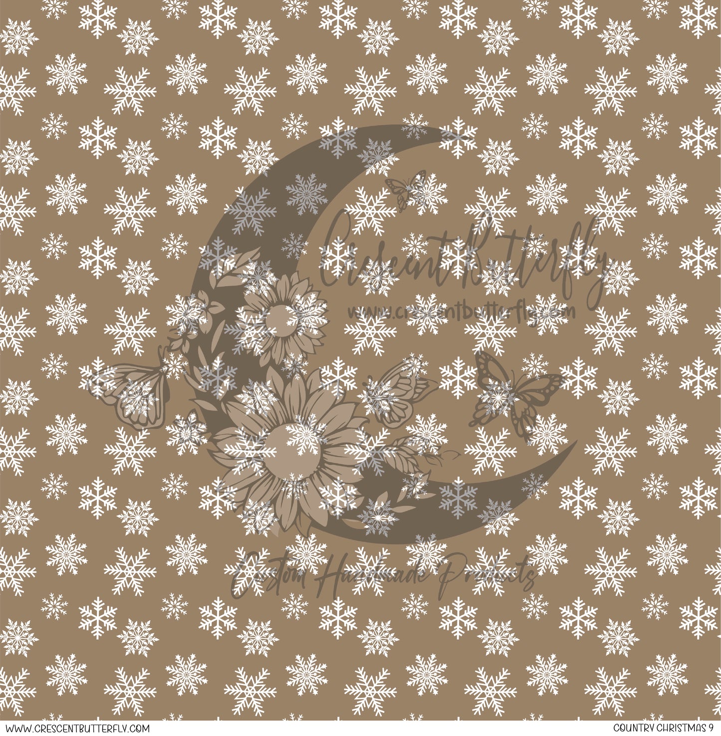 Country Christmas 9 Printed Vinyl Sheet/Wrap