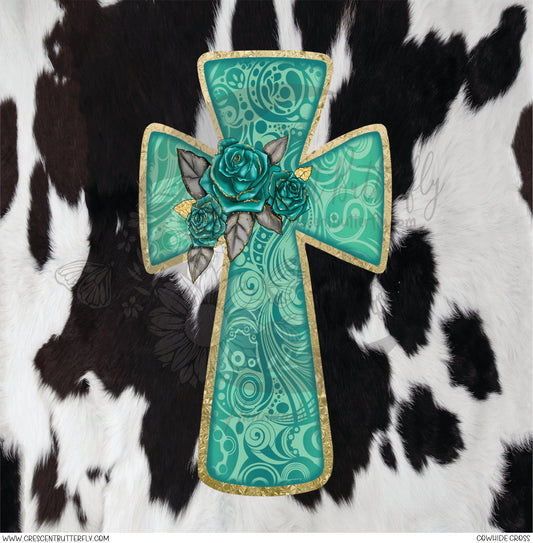 Cowhide Cross Printed Vinyl Sheet/Wrap