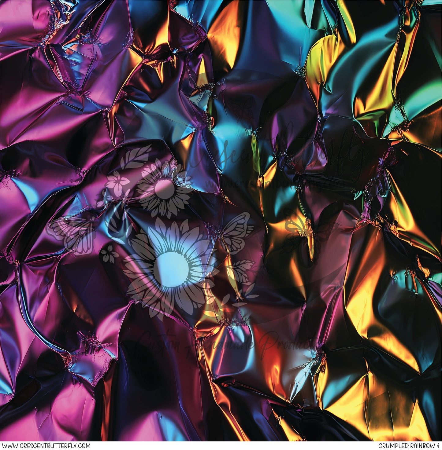Crumpled Rainbow 4 Printed Vinyl Sheet/Wrap