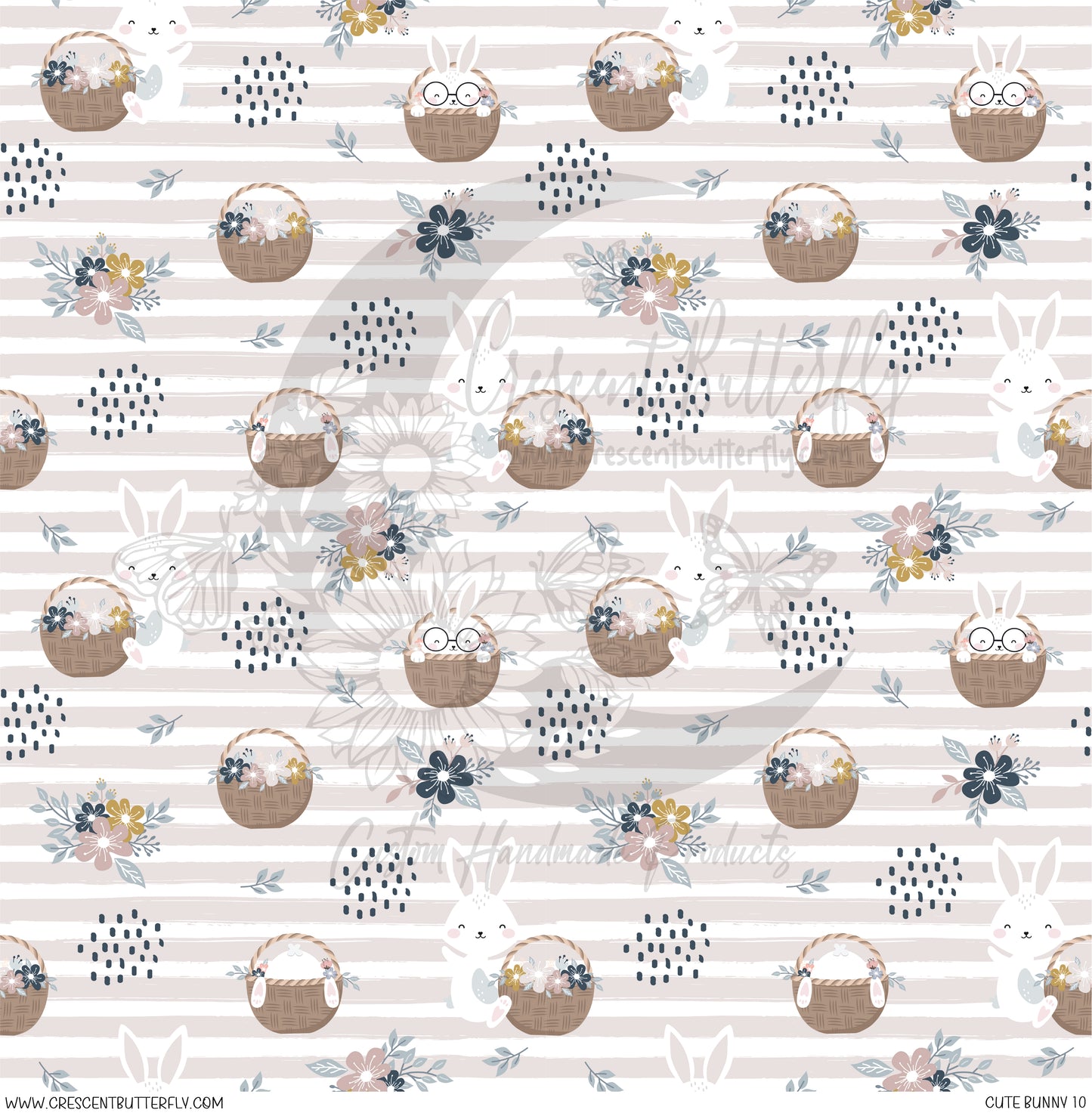 Cute Bunny 10 Printed Vinyl Sheet/Wrap