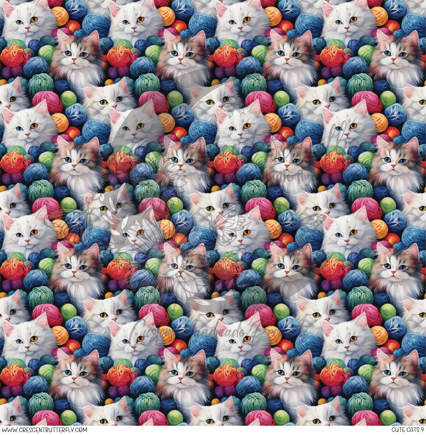 Cute Cats 9 Printed Vinyl Sheet/Wrap