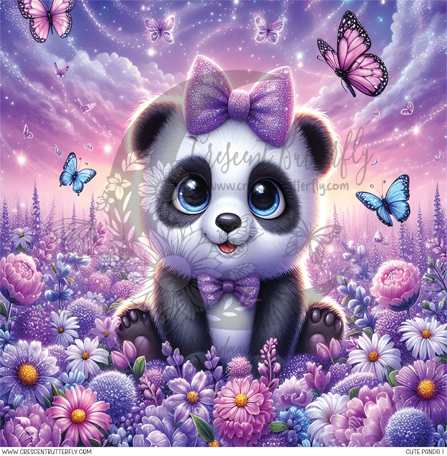 Cute Panda 1 Printed Vinyl Sheet/Wrap