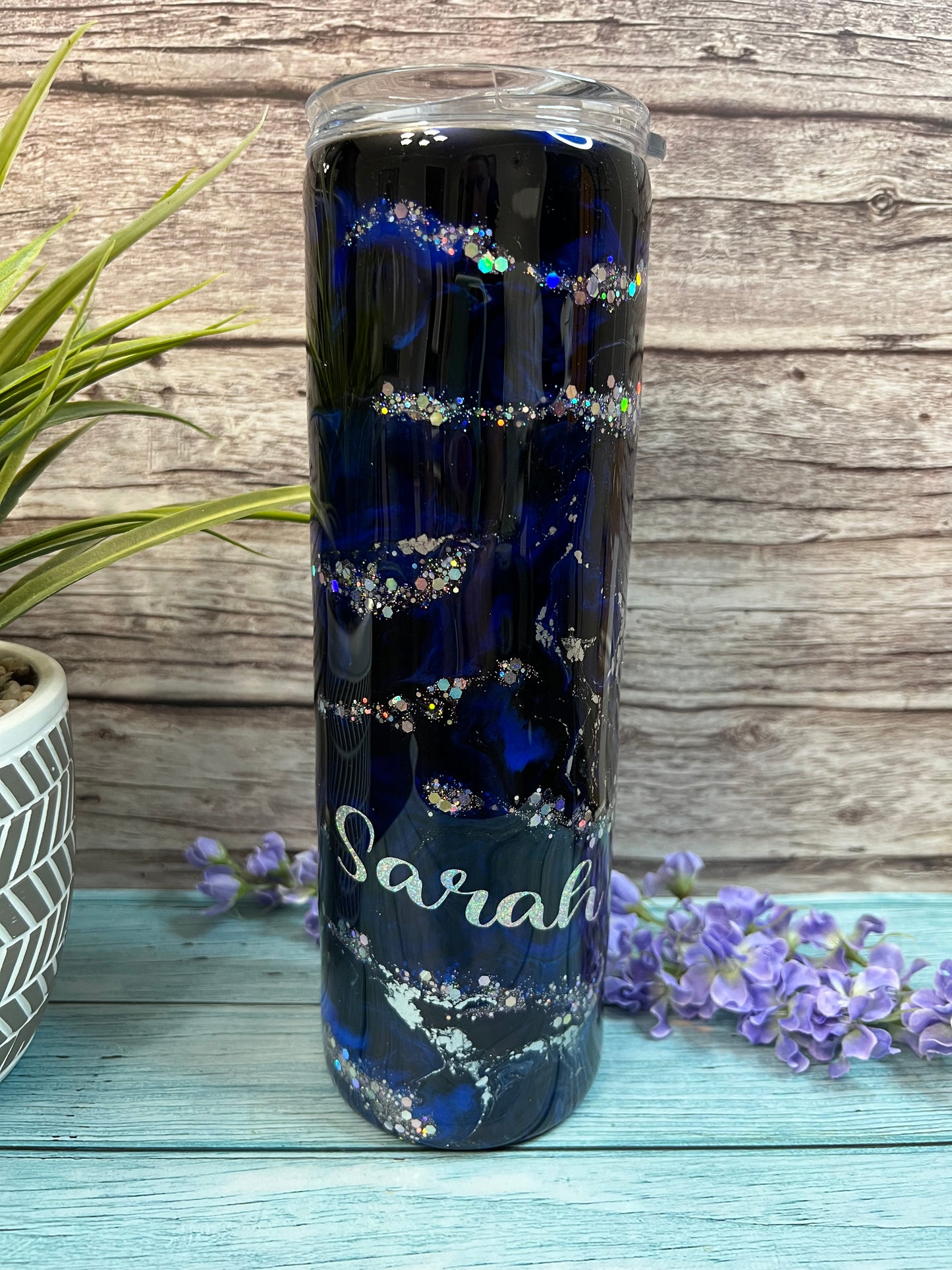 Midnight Nebula Handmade Custom Epoxy Tumbler