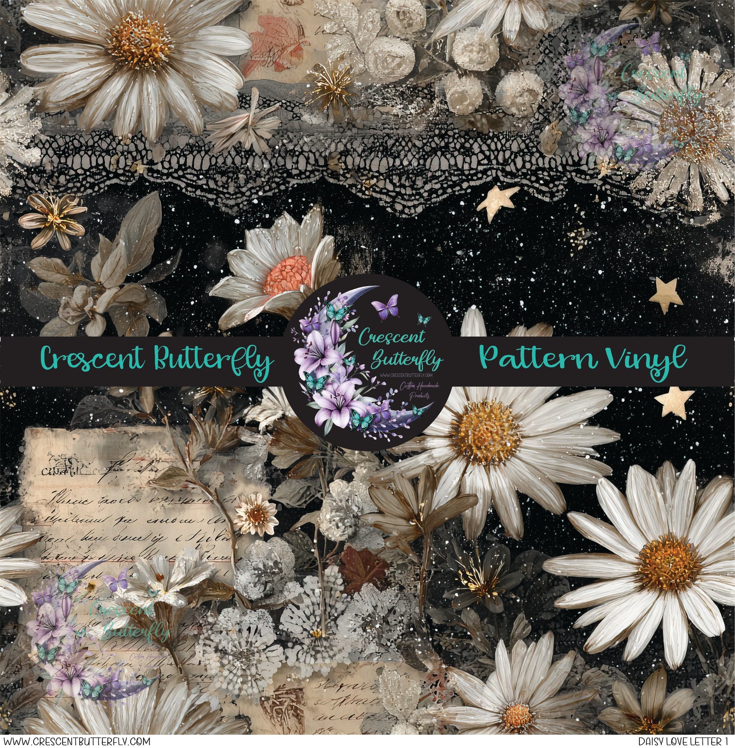Daisy Love Letter 1 Printed Vinyl Sheet/Wrap