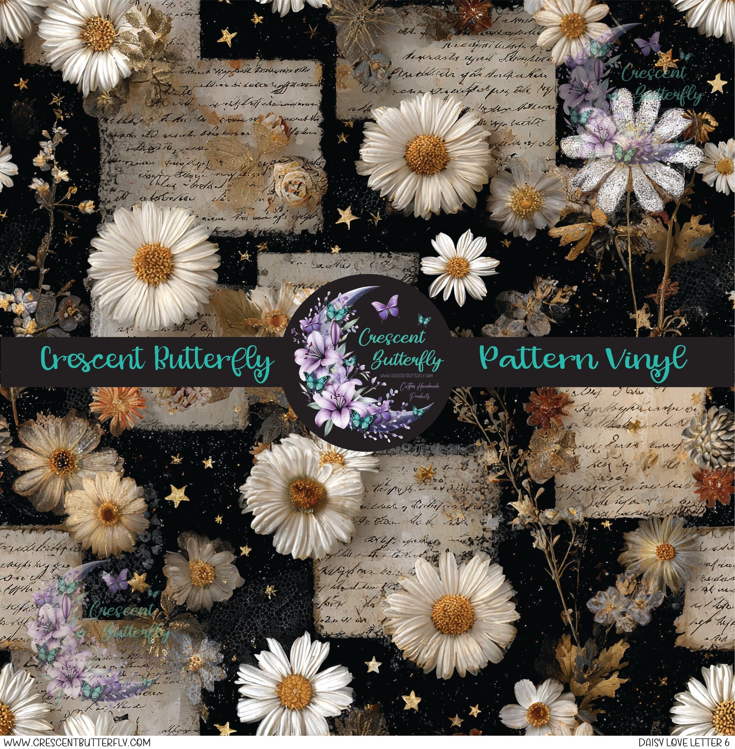 Daisy Love Letter 6 Printed Vinyl Sheet/Wrap
