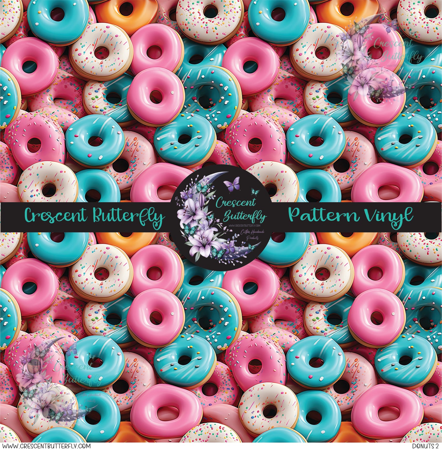 Donuts 2 Printed Vinyl Sheet/Wrap