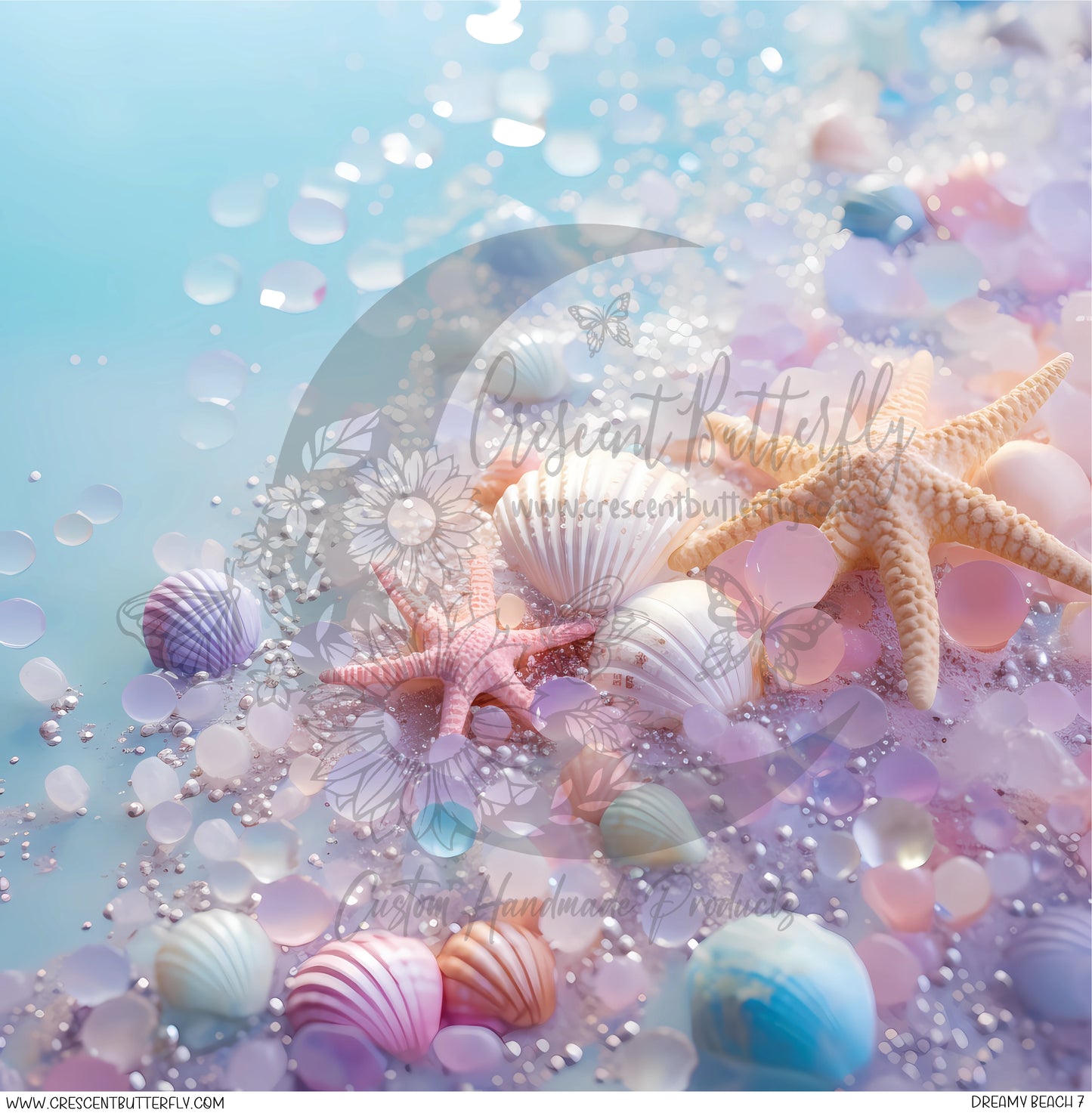 Dreamy Beach 7 Printed Vinyl Sheet/Wrap