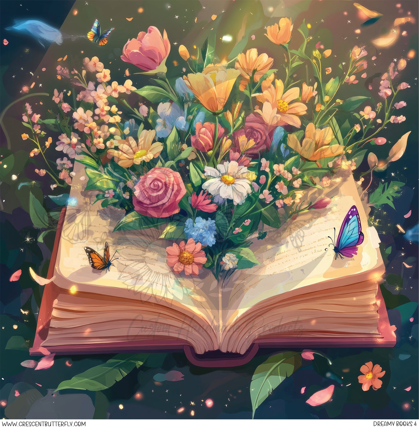 Dreamy Books 4 Printed Vinyl Sheet/Wrap