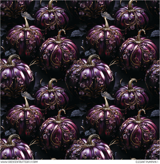 Elegant Pumpkin 1 Printed Vinyl Sheet/Wrap