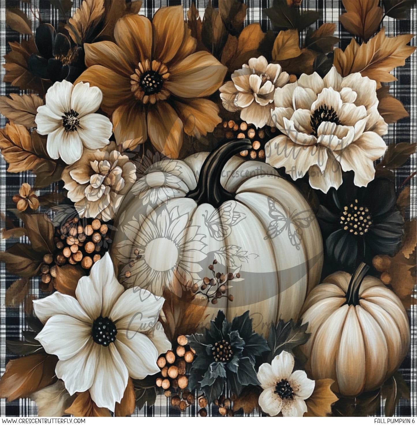 Fall Pumpkin 6 Printed Vinyl Sheet/Wrap