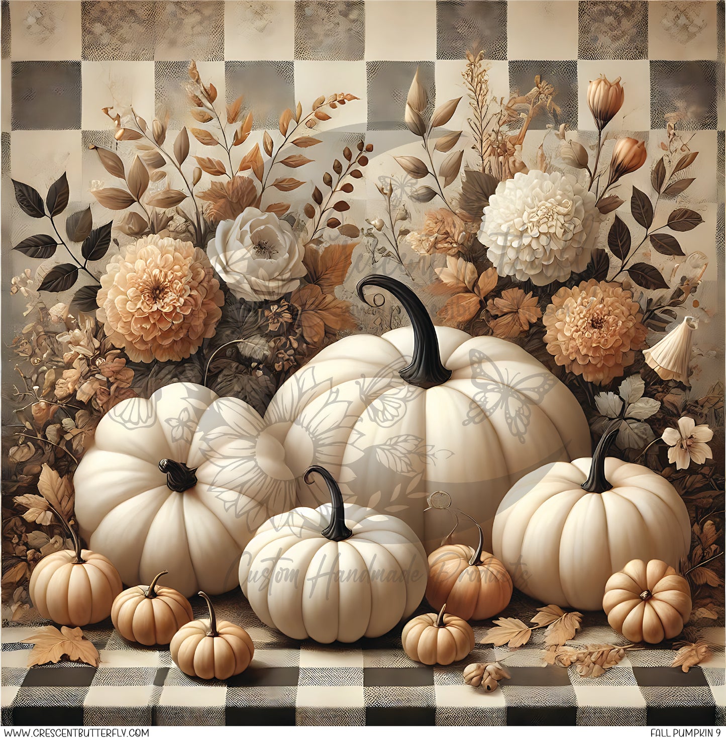 Fall Pumpkin 9 Printed Vinyl Sheet/Wrap