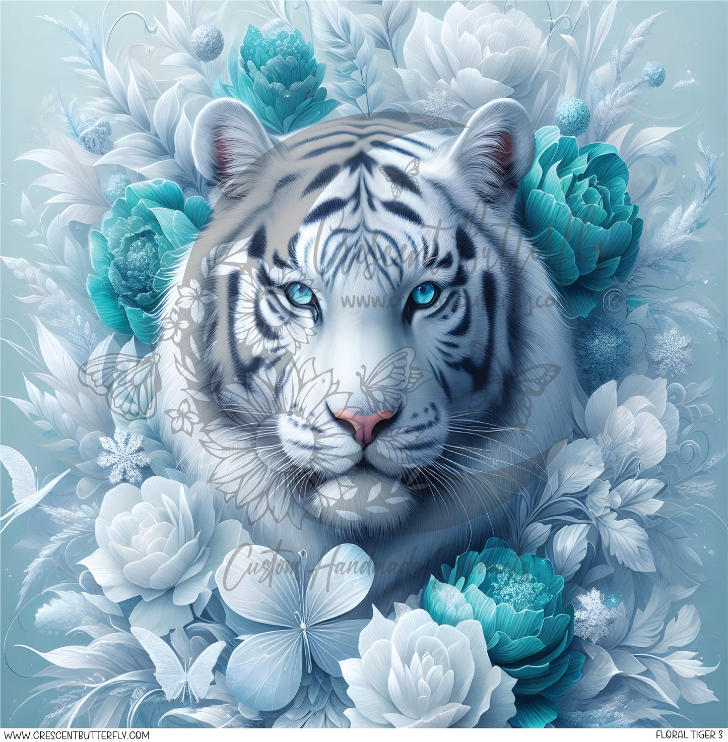 Floral Tiger 3 Printed Vinyl Sheet/Wrap