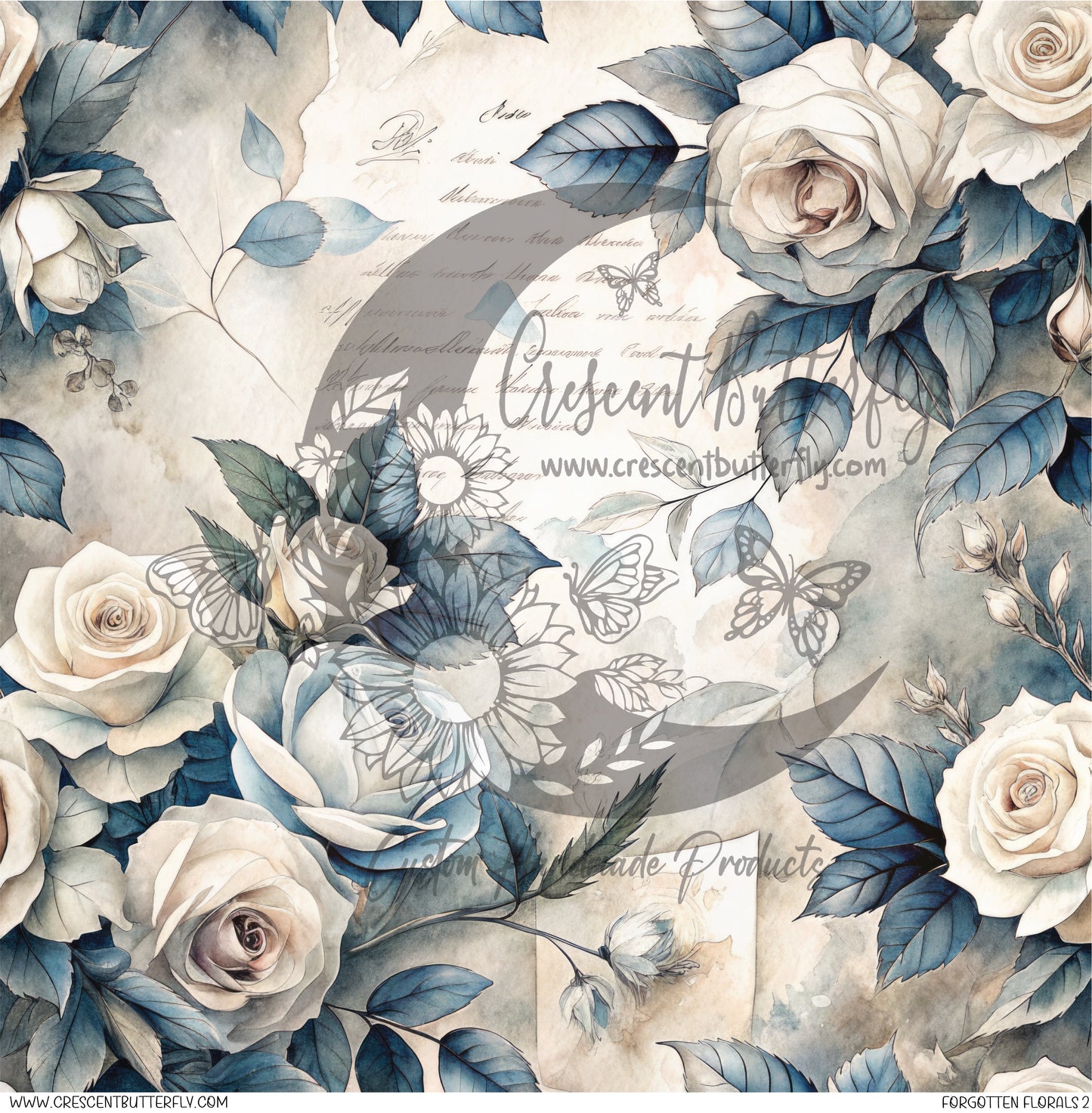 Forgotten Florals 2 Printed Vinyl Sheet/Wrap