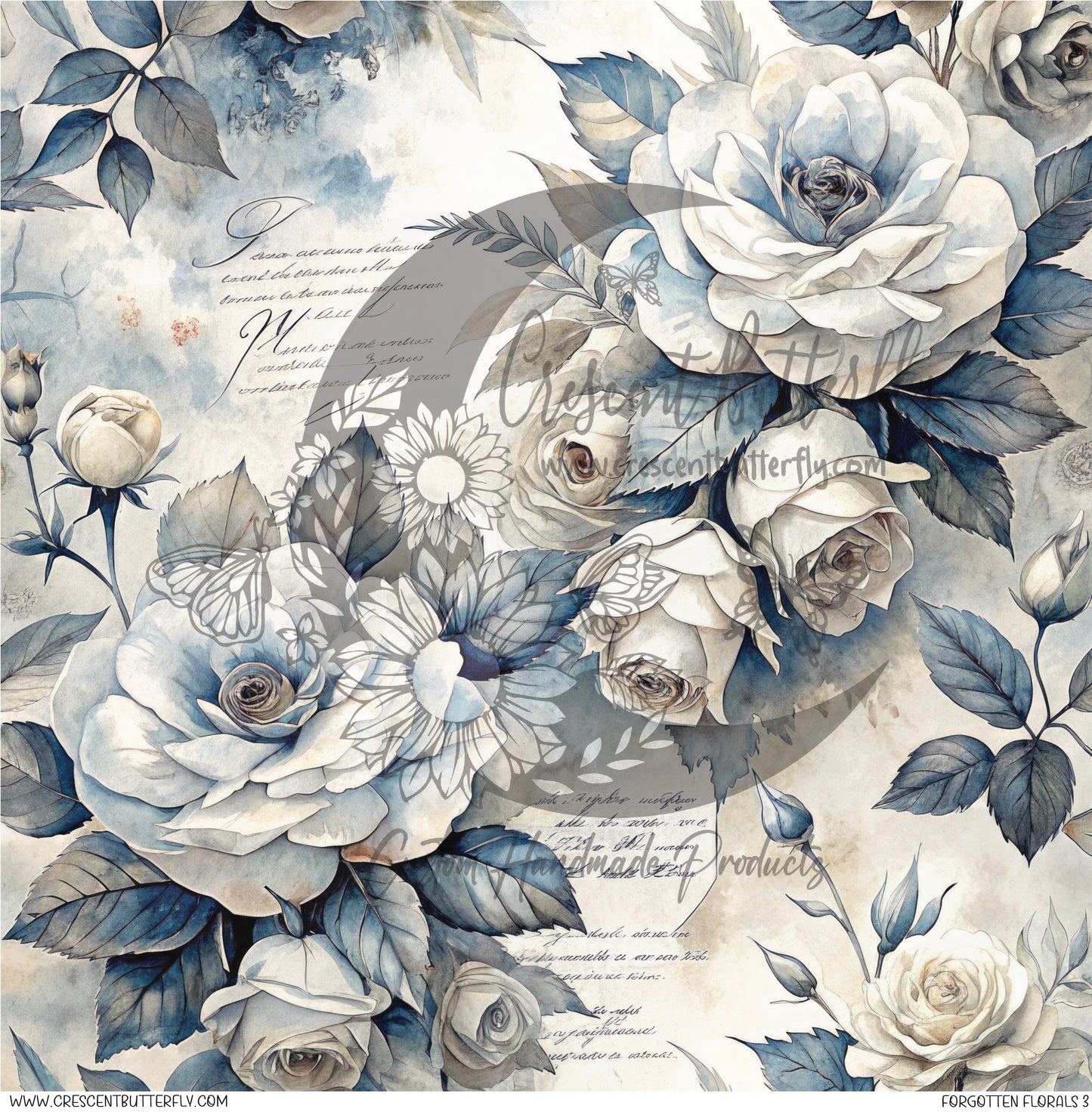 Forgotten Florals 3 Printed Vinyl Sheet/Wrap
