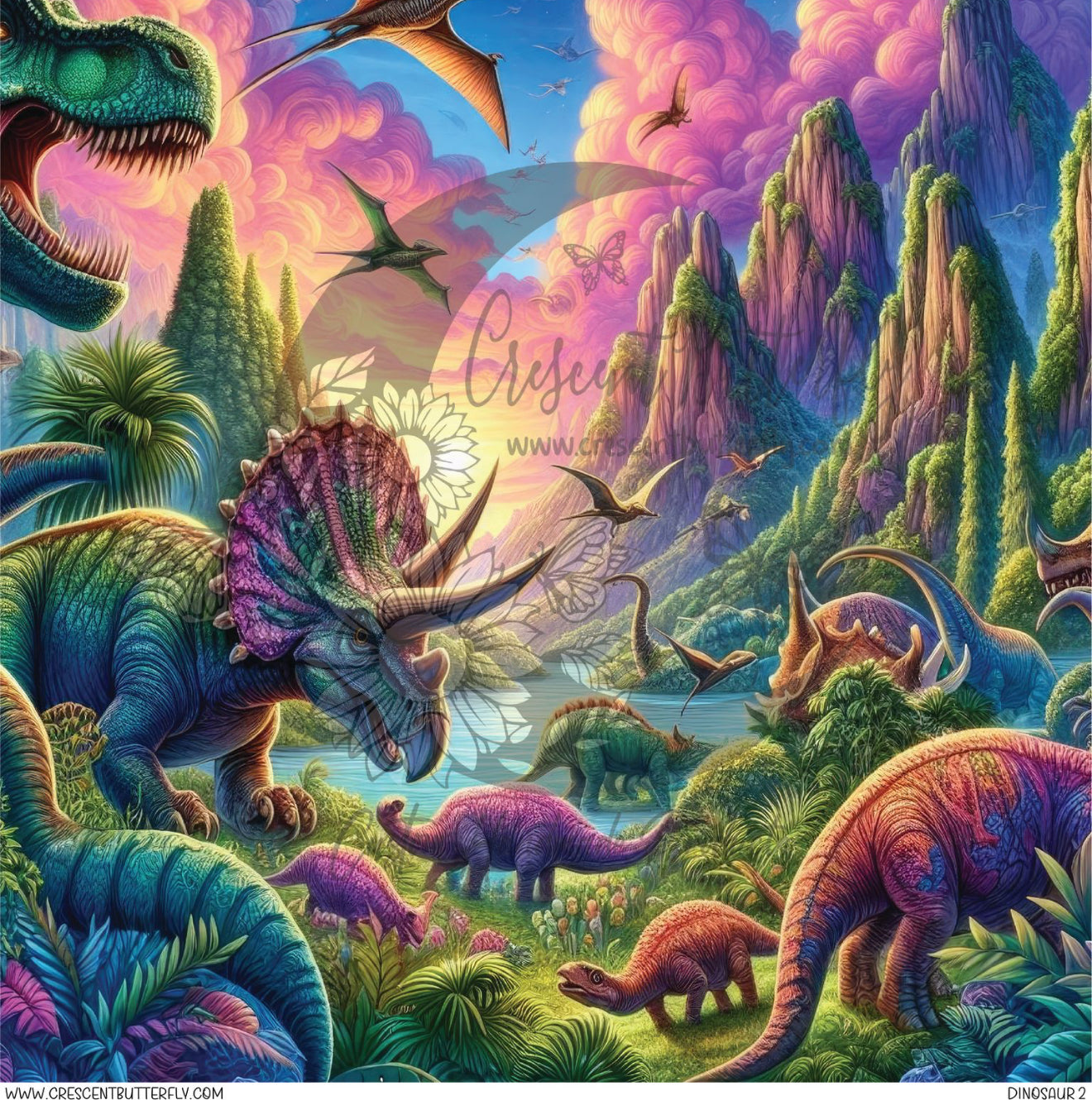 Dinosaur 2 Printed Vinyl Sheet/Wrap