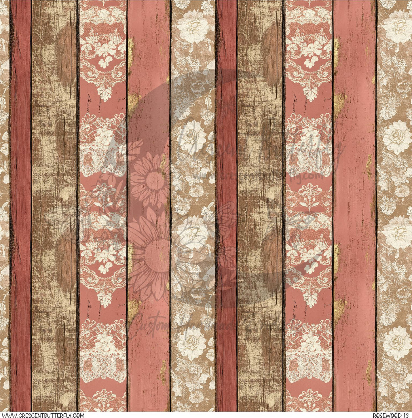 Rosewood 13 Printed Vinyl Sheet/Wrap