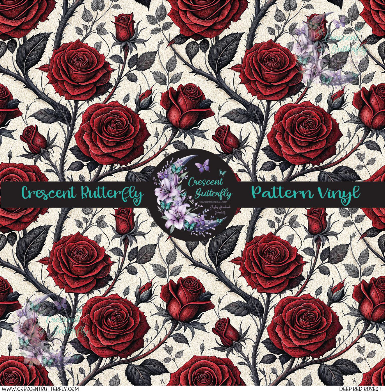 Deep Red Roses 1 Printed Vinyl Sheet/Wrap