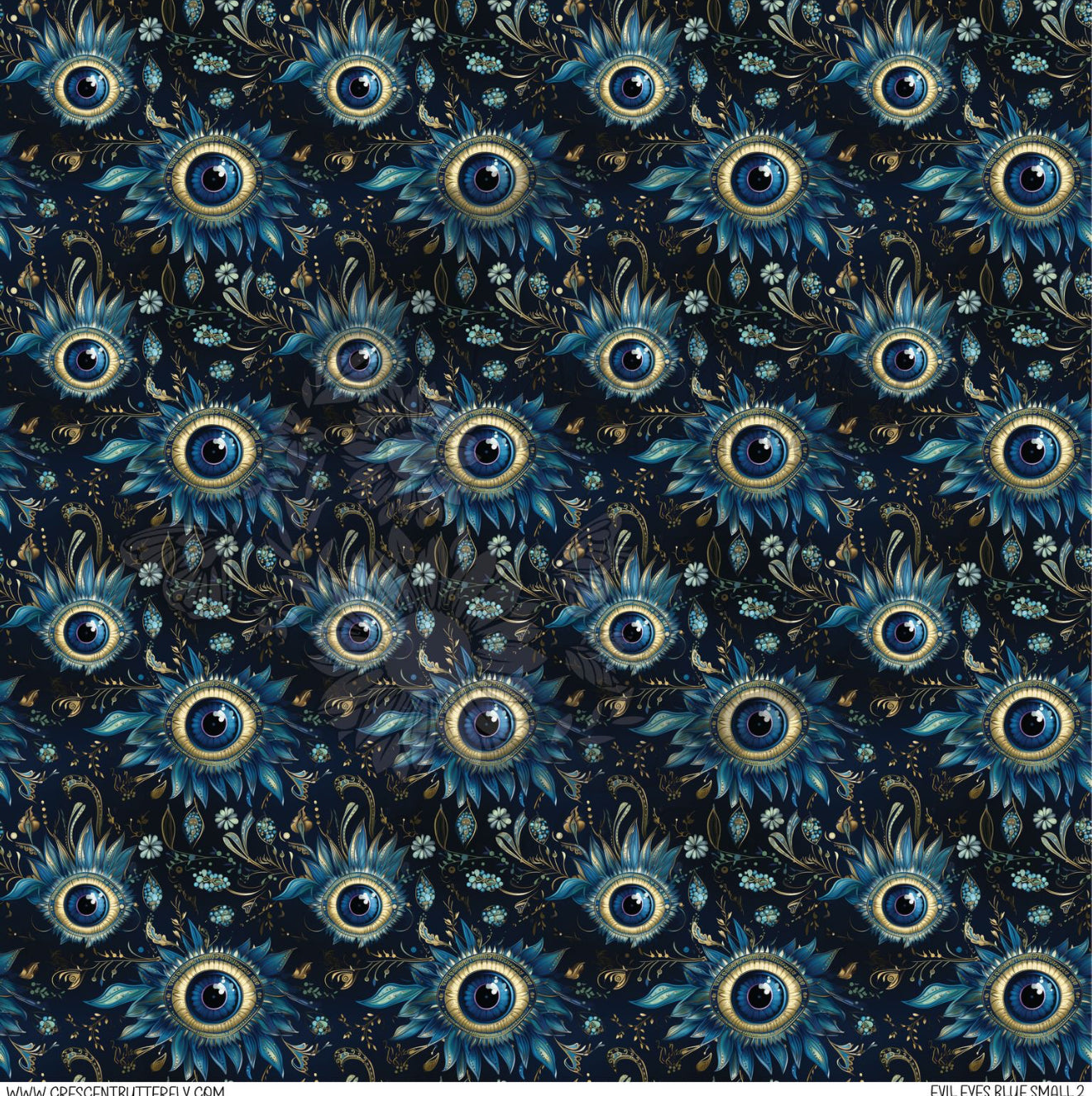 Evil Eyes Blue Small 2 Printed Vinyl Sheet/Wrap