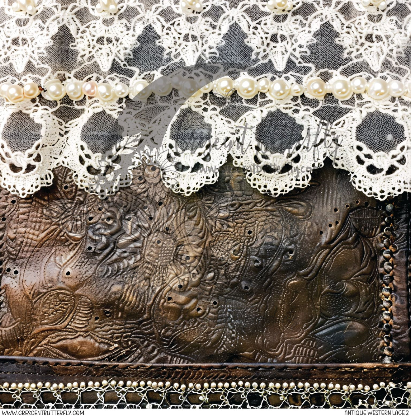 Antique Western Lace 2 Printed Vinyl Sheet/Wrap