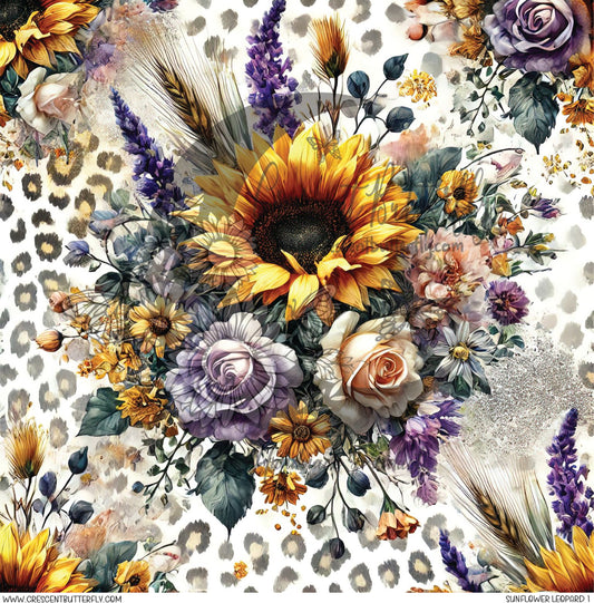 Sunflower Leopard 1 Printed Vinyl Sheet/Wrap