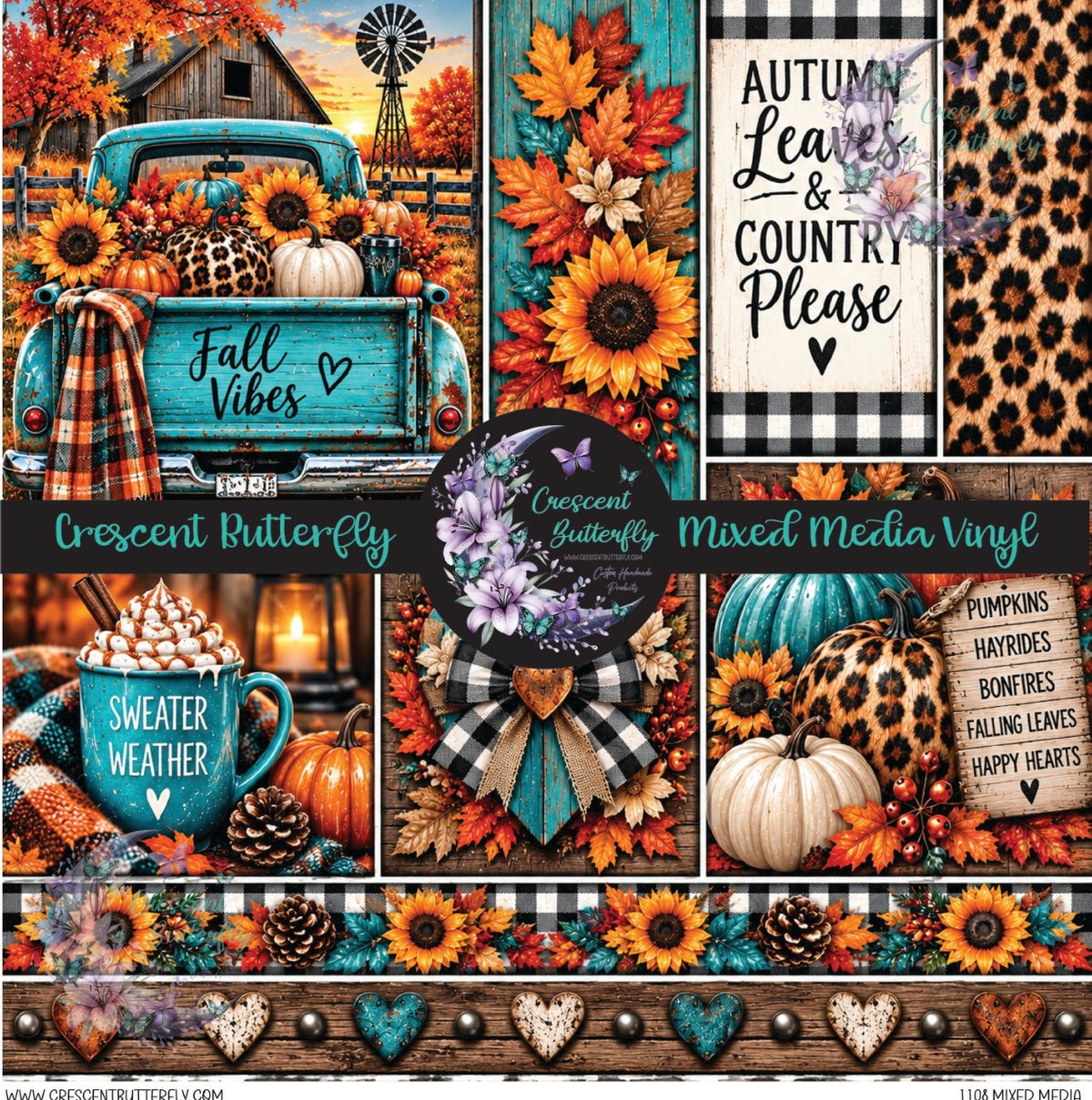 1108 Mixed Media Printed Vinyl Sheet/Wrap