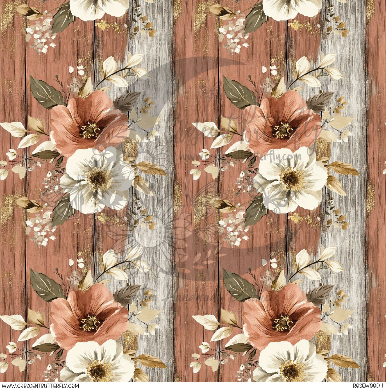 Rosewood 1 Printed Vinyl Sheet/Wrap