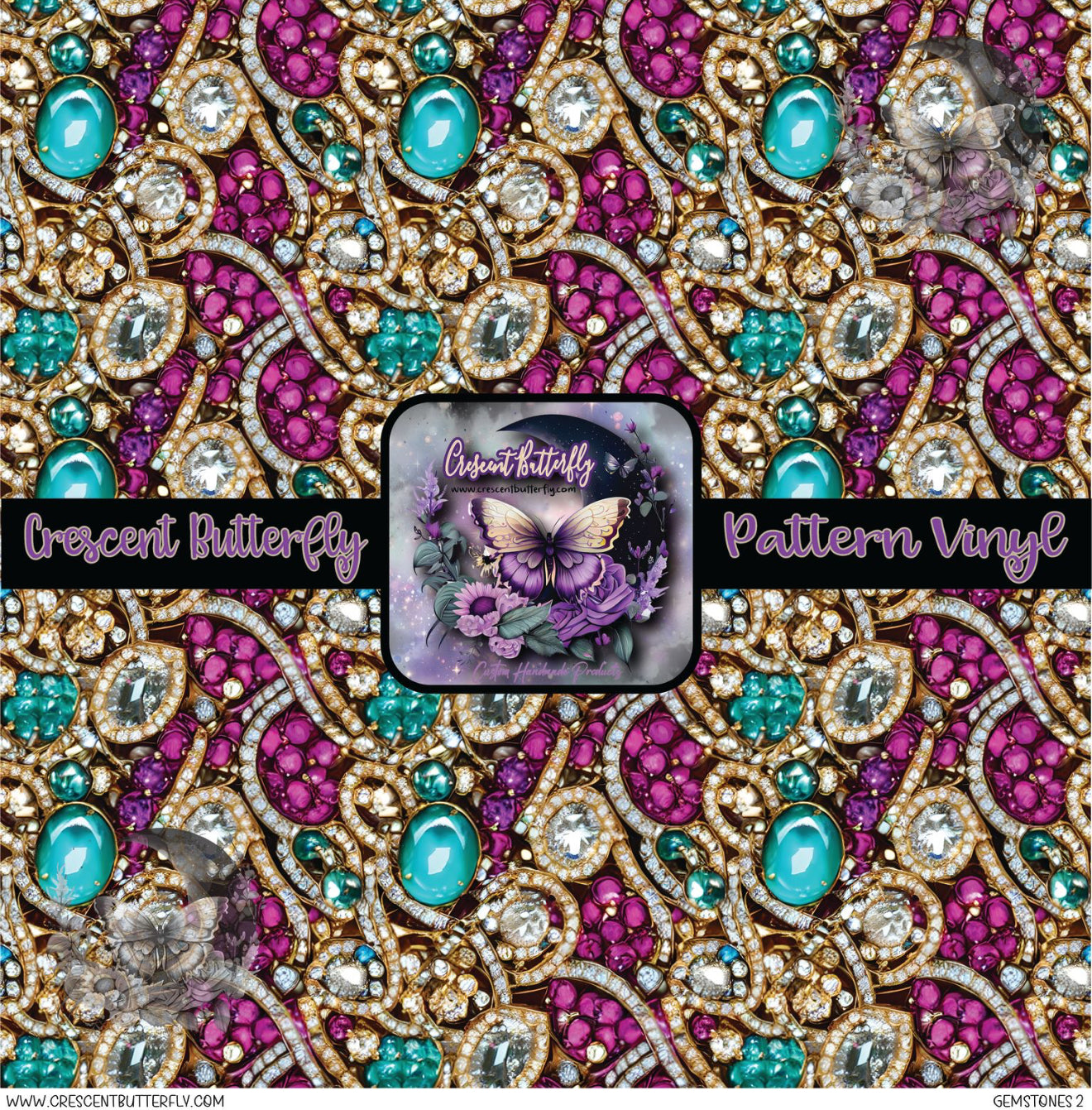 Gemstones 2 Printed Vinyl Sheet/Wrap