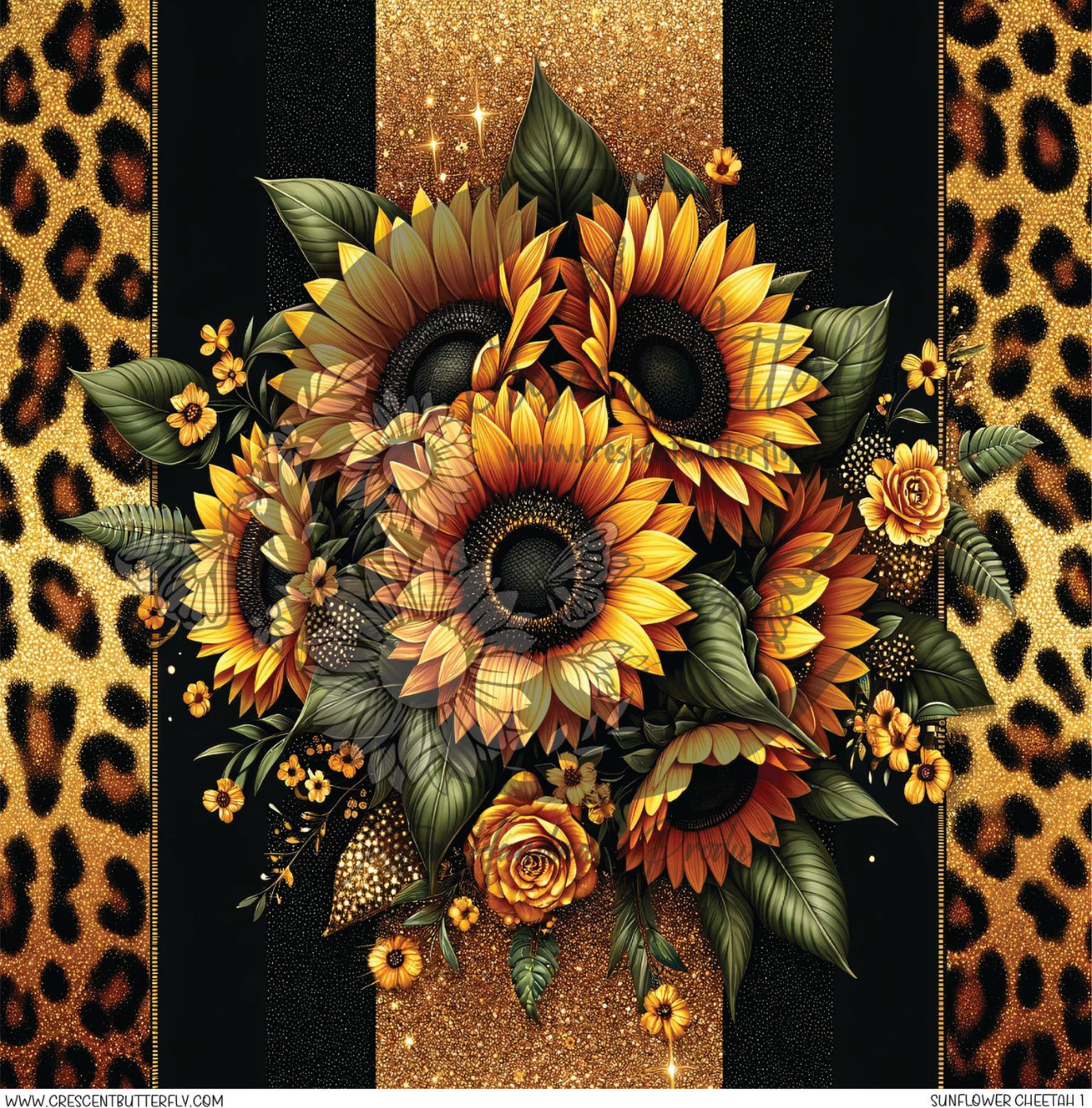 Sunflower Cheetah 1 Printed Vinyl Sheet/Wrap