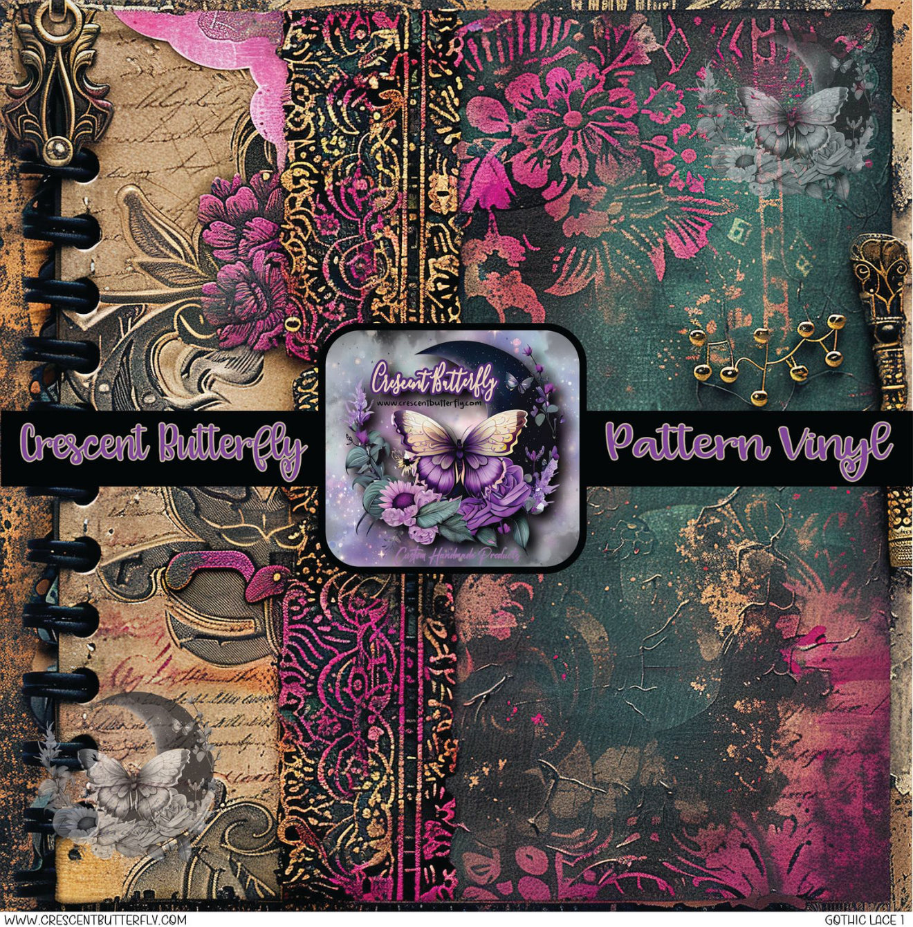 Gothic Lace 1 Printed Vinyl Sheet/Wrap