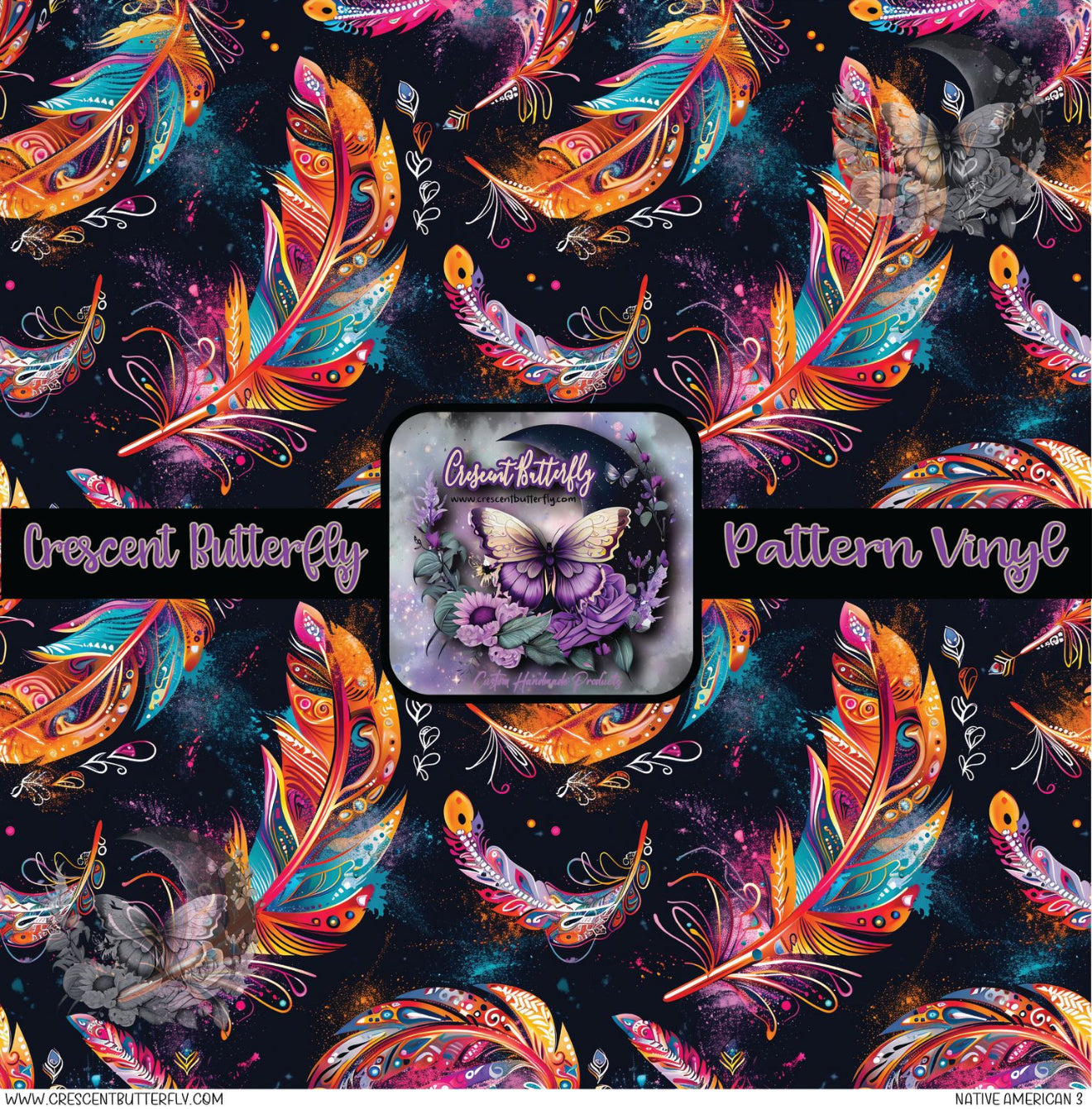 Native American 3 Printed Vinyl Sheet/Wrap