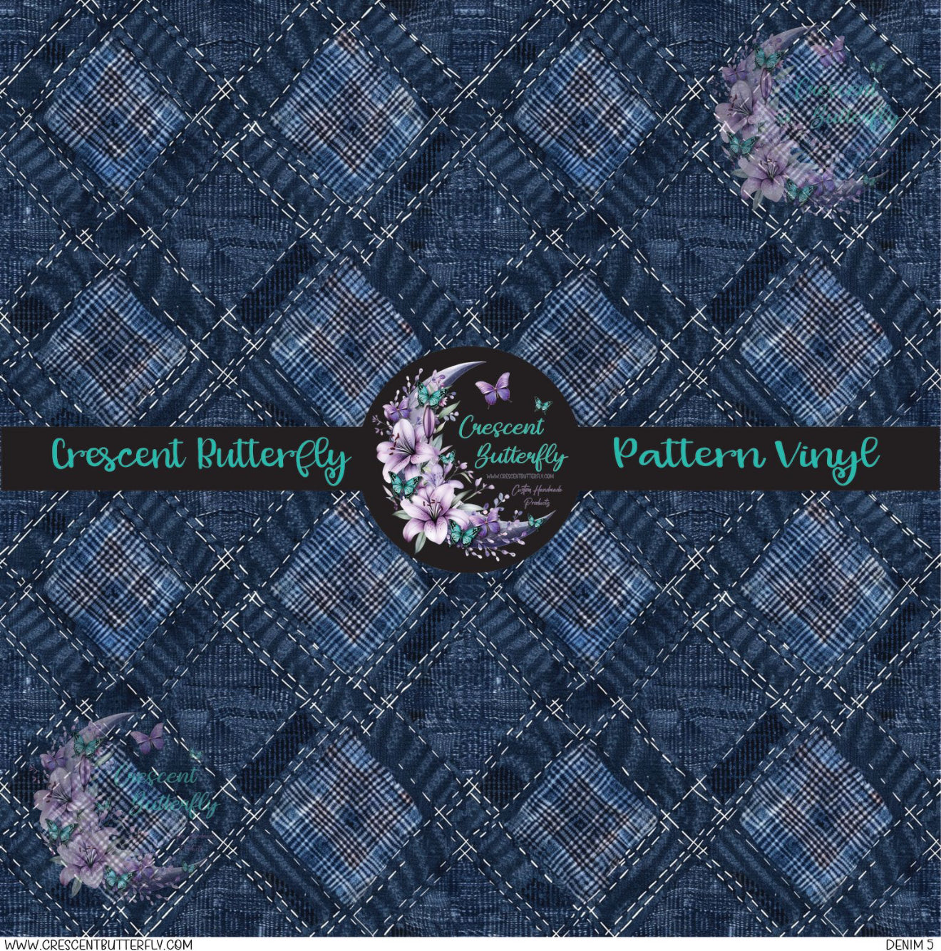 Denim 5 Printed Vinyl Sheet/Wrap