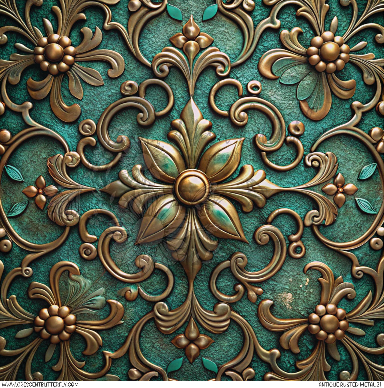 Antique Rusted Metal 21 Printed Vinyl Sheet/Wrap