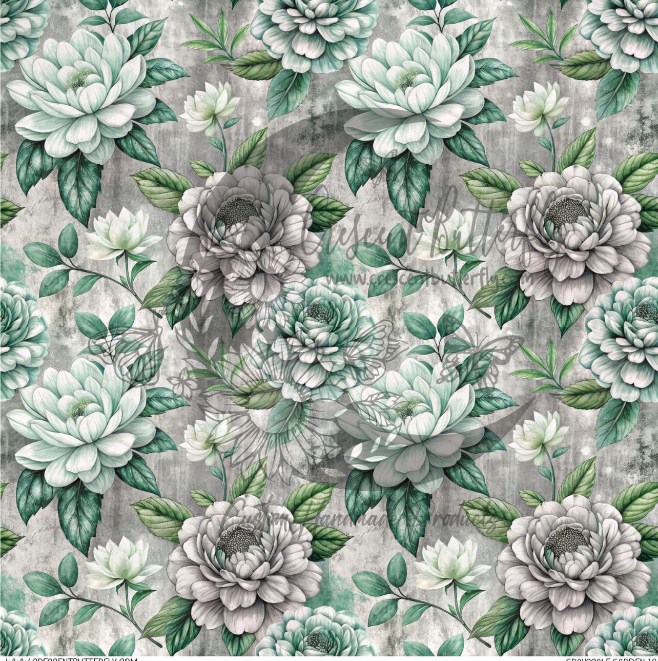 Grayscale Garden 10 Printed Vinyl Sheet/Wrap
