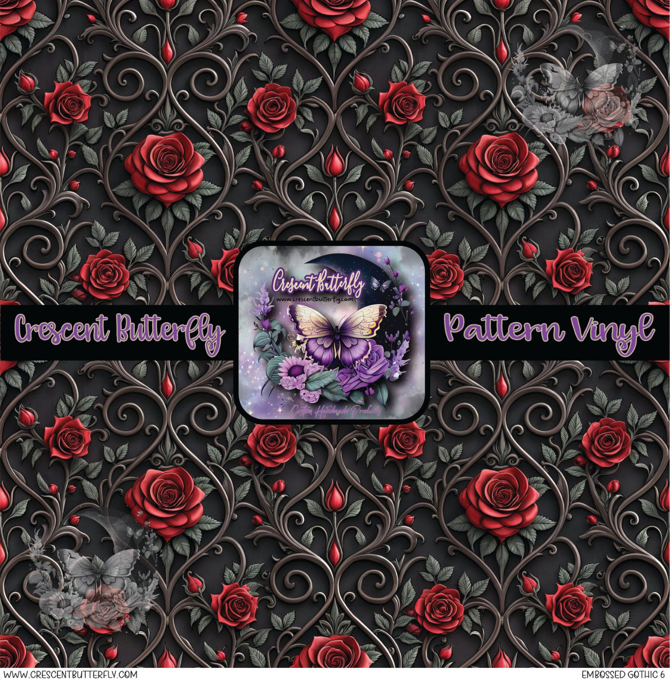 Embossed Gothic 6 Printed Vinyl Sheet/Wrap