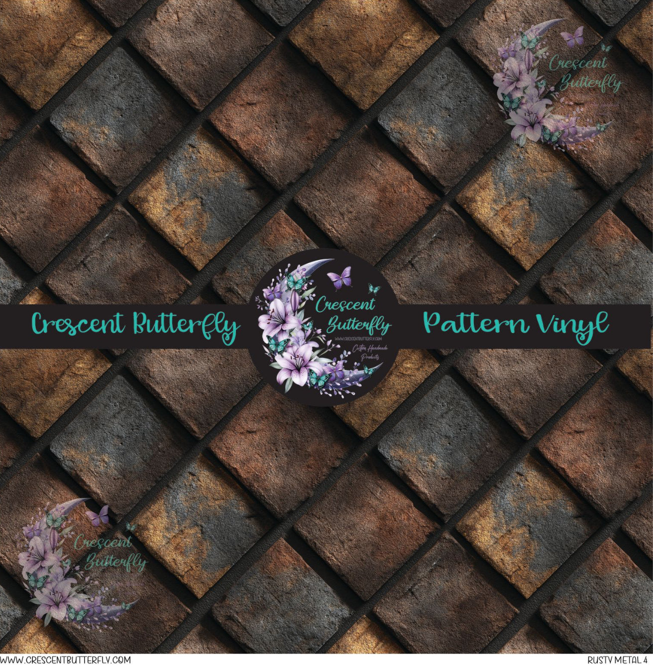 Rusty Metal 4 Printed Vinyl Sheet/Wrap