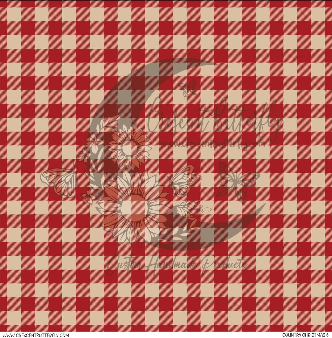 Country Christmas 6 Printed Vinyl Sheet/Wrap