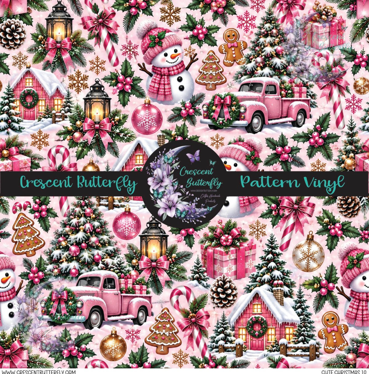 Cute Christmas 10 Printed Vinyl Sheet/Wrap