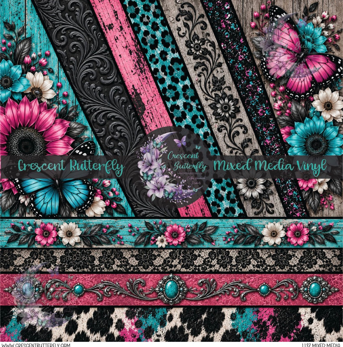 1137 Mixed Media Printed Vinyl Sheet/Wrap