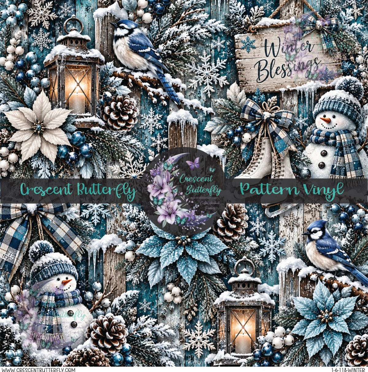 1-6-118-Winter Printed Vinyl Sheet/Wrap