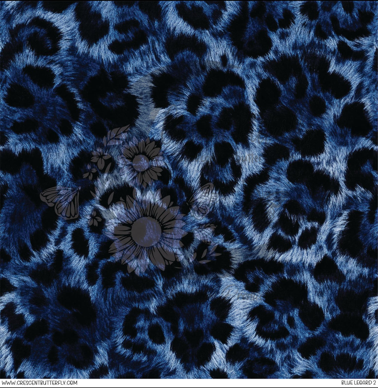 Blue Leopard 2 Printed Vinyl Sheet/Wrap
